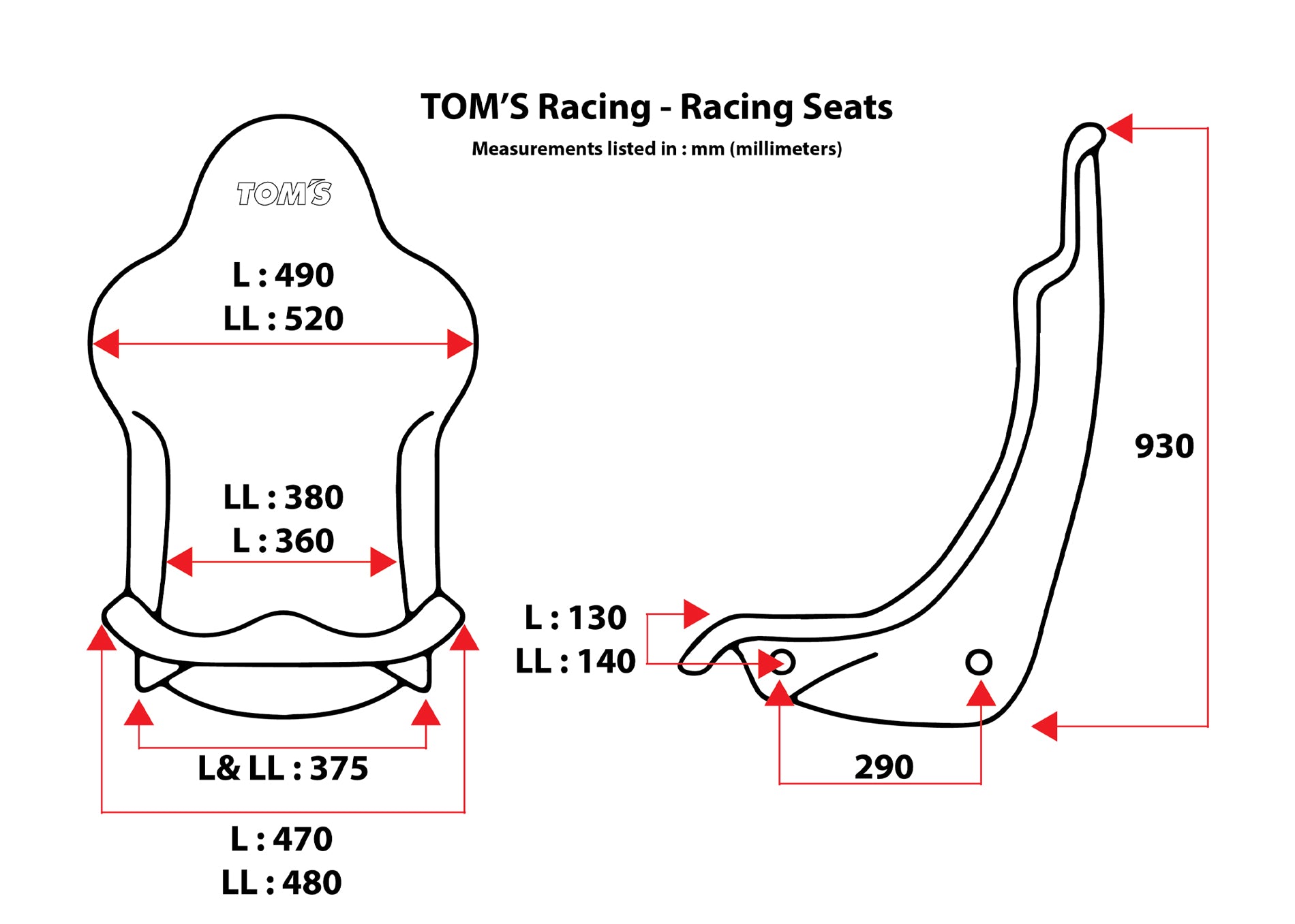 TOM'S Racing - TOM'S HERITAGE EDITION Bucket Seats (Carbon Kevlar) ** Pre-Order : ETA End of August **